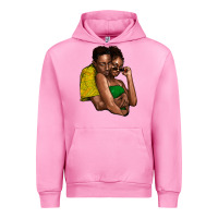 Fuchsia Pink black couple Urban Hoodie - NancyCooperArtShop