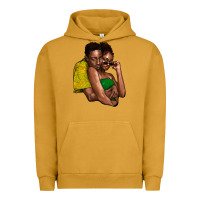 Pigment Peanut Butter black couple Urban Hoodie - NancyCooperArtShop