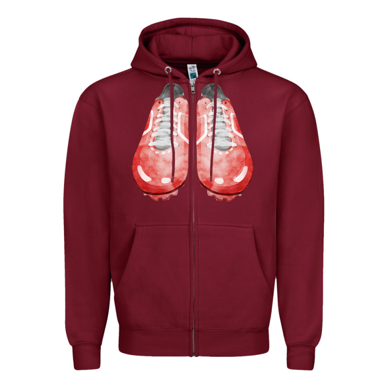 Red Cleats Fa Element 3 Zipper Hoodie by FaDigitalArtStudio | Teevron