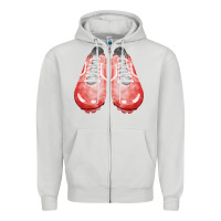 Dove Grey red cleats fa element 3 Zipper Hoodie - FaDigitalArtStudio