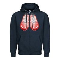 Navy red cleats fa element 3 Zipper Hoodie - FaDigitalArtStudio