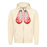 Sandshell red cleats fa element 3 Zipper Hoodie - FaDigitalArtStudio