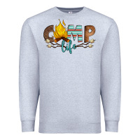 Heather Grey camp life Premium Sweatshirt - Artiststas