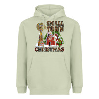 Matcha small town christmas with barn and cactus Heavyweight Hoodie - AdoDesignShop