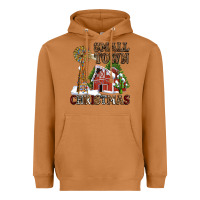 Meerkat small town christmas with barn and cactus Heavyweight Hoodie - AdoDesignShop