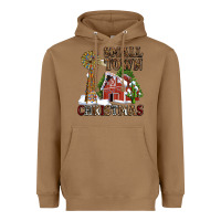 Toasted Coconut small town christmas with barn and cactus Heavyweight Hoodie - AdoDesignShop