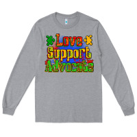 Heather Grey love support advocate Long Sleeve Tee - Zillion Design Studio
