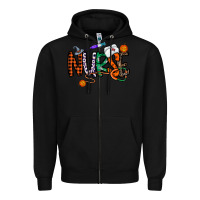 Black nurse halloween Zipper Hoodie - CowhideDigitalArt