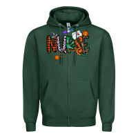 Sports Green nurse halloween Zipper Hoodie - CowhideDigitalArt