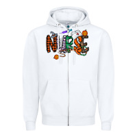 White nurse halloween Zipper Hoodie - CowhideDigitalArt