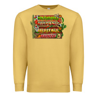 Antique Gold national hispanic heritage month with background Premium Sweatshirt - BundleAndBundleShop