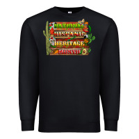 Black national hispanic heritage month with background Premium Sweatshirt - BundleAndBundleShop
