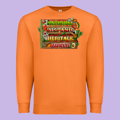 National Hispanic Heritage Month With Background Premium Sweatshirt Designed By Bundleandbundleshop