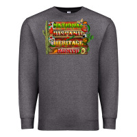 Charcoal Heather national hispanic heritage month with background Premium Sweatshirt - BundleAndBundleShop