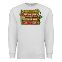 Dove Grey national hispanic heritage month with background Premium Sweatshirt - BundleAndBundleShop