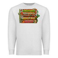 Oatmeal Heather national hispanic heritage month with background Premium Sweatshirt - BundleAndBundleShop
