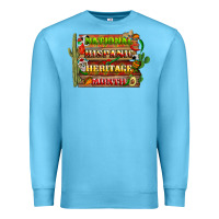 Ocean Blue national hispanic heritage month with background Premium Sweatshirt - BundleAndBundleShop