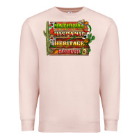 Pale Pink national hispanic heritage month with background Premium Sweatshirt - BundleAndBundleShop
