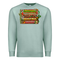 Seafoam national hispanic heritage month with background Premium Sweatshirt - BundleAndBundleShop