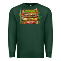 Sports Green national hispanic heritage month with background Premium Sweatshirt - BundleAndBundleShop