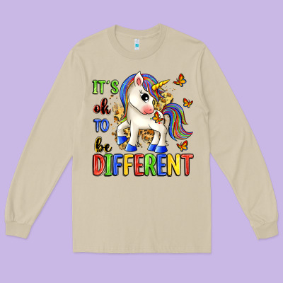 It's Ok To Be Different Long Sleeve Tee Designed By Zillion Design Studio