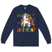 Navy it's ok to be different Long Sleeve Tee - Zillion Design Studio