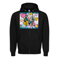 Black Easter hearts Cowhide tumbler Easter Day Zipper Hoodie - Neo Western
