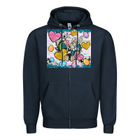 Navy Easter hearts Cowhide tumbler Easter Day Zipper Hoodie - Neo Western