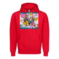 Red Easter hearts Cowhide tumbler Easter Day Zipper Hoodie - Neo Western