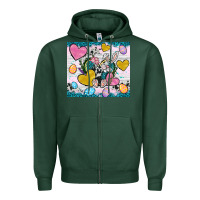 Sports Green Easter hearts Cowhide tumbler Easter Day Zipper Hoodie - Neo Western