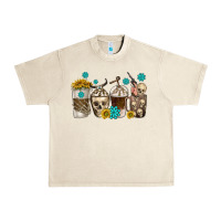 Sandshell coffee cups bull skull with gemstones Urban Heavy Tee - texasbilliewilder