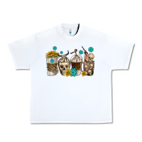 White coffee cups bull skull with gemstones Urban Heavy Tee - texasbilliewilder
