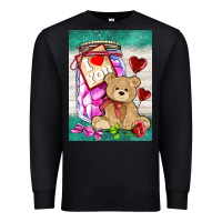 Black candy jar with bear  air Premium Sweatshirt - AdoDesignShop