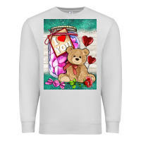 Dove Grey candy jar with bear  air Premium Sweatshirt - AdoDesignShop