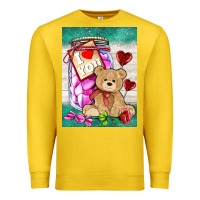 Lemon candy jar with bear  air Premium Sweatshirt - AdoDesignShop