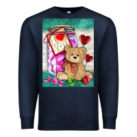 Navy candy jar with bear  air Premium Sweatshirt - AdoDesignShop