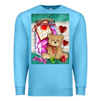 Ocean Blue candy jar with bear  air Premium Sweatshirt - AdoDesignShop