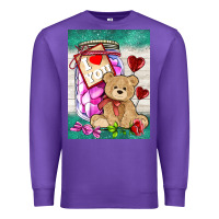 Purple candy jar with bear  air Premium Sweatshirt - AdoDesignShop