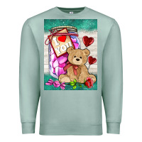 Seafoam candy jar with bear  air Premium Sweatshirt - AdoDesignShop