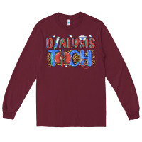 Burgundy dialysis tech Long Sleeve Tee - texasbilliewilder