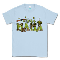 Dusty Blue army mama Classic Tee - Zillion Design Studio