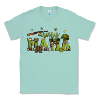 Seafoam army mama Classic Tee - Zillion Design Studio