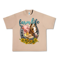 Burro chicken pig horse farm life Urban Heavy Tee - texasbilliewilder