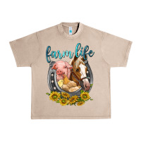 French Oak chicken pig horse farm life Urban Heavy Tee - texasbilliewilder