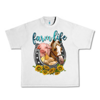 Lunar Rock chicken pig horse farm life Urban Heavy Tee - texasbilliewilder