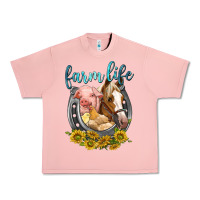 Salmon chicken pig horse farm life Urban Heavy Tee - texasbilliewilder