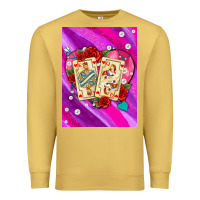 Antique Gold playing cards with pearls and glitter air Premium Sweatshirt - AdoDesignShop