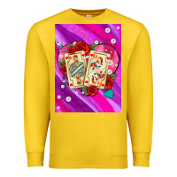 Lemon playing cards with pearls and glitter air Premium Sweatshirt - AdoDesignShop