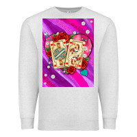 Oatmeal Heather playing cards with pearls and glitter air Premium Sweatshirt - AdoDesignShop