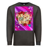 Smoke playing cards with pearls and glitter air Premium Sweatshirt - AdoDesignShop